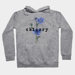 Vintage Florals Retro Chicory Flower Hoodie